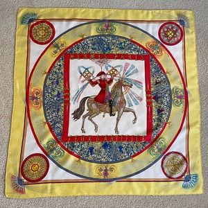 Vintage Hermès silk jacquard scarf